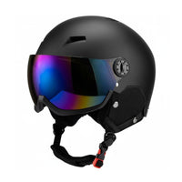 Visor Snow Helmet Protection Snow Helmet with Built-in Goggles Warm Earmuffs Sports Equipment for Children, Adults, Skiing, Snowboarding