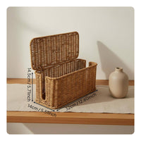 Cables Cover Box Versatile Woven Waterproof Household Storage for Living Room