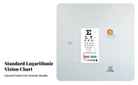 Visual Acuity Test Card Clear Print Visual Acuity Card Snellen Eye Chart for Optometrists, Nurses, School Screenings, Medical Facility, Home Use