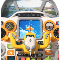 Airplane Cockpit Toy Pretend Play Flying Cockpit Toy Interactive Cockpit Dashboard Panel Kit for Young Children, Preschoolers, Playroom, Preschool
