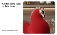 Resin Horse Sculpture Fine Workmanship Modern Horse Figurine Hand Finished House Decoration for Cabinet Living Room Bookshelf