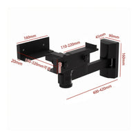 Speaker Wall Mount Bracket Rotating Speaker Bracket with Adjustable Arm Heavy-Duty Stable for Audiophiles, Home Theater