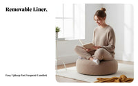 Round Stool pad Soft Fleece Texture Sherpa Round Stool adaptable Cute Design for Office Workers, Living Room, studying corner