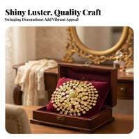 Metal Disc Tassel Head Chain Focal Point Piece Metal Disc Headpiece Ethnic Design Vintage Tassel Hair Jewelry for Women, Dancers, Festivals