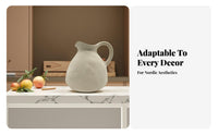 Modern Resin Vase Double-Use Kettle Design Flower Holder Pitcher Vase Multifunctional Home Decor Textured Finish for Living Room
