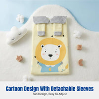 Infant Sleeping Bag, Anti-Kick Quilt, Thick Thermal, Autumn Winter, Cartoon Animal, Removable Shoulder, Breathable, for Children