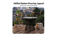 Woven Design Wicker& Design Chat Set Weather-withstandant Multi-Piece Lounge Group with Table Padded pads Outdoor Furnishing Removable pad slipcovers for Families, pairs, Homeowners, Garden, Terrace, Balcony, Porch