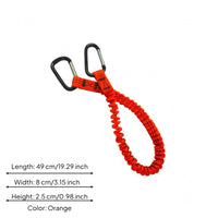 Coiled Double-Hook Safety Lanyard Elastic Tool Lanyard Tool Drop Protection Strap