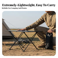 Lightweight Ultralight Folding Table Foldable Ultralight Camping Table Quick Setup Collapsible Picnic Desk Easy to Assemble for Stall Holders, Backpackers, Night Market, Barbecue, Backpacking, Backyard