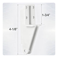 2 Pieces Replacement Screen Door Closer Bracket Plastic Door Closer Mounting Bracket Angled Hardware Reliable for Homeowners, DIYers, Home Repair