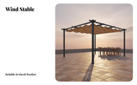 Garden Grape Trellis Weather-Resistant Aluminum Frame Pergola Water Outdoor Shelter for Homeowners, Gardeners