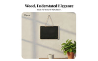 20 Pieces Rectangular Hanging Chalkboard Boxwood Hanging Chalkboard Sign Black Writing Surface Rectangular Blackboard Tag for Note Display