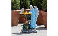 Auto on at Night Solar Angel Statue Weatherproof Outdoor Decor Waterproof