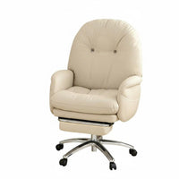 Highspine Support Reclining Office Chair with Footrest 360-Degree pivot Desk Seat effortless Rolling Casters Seating Furniture Plush Cushioning for Executives, Remote Workers, Students, brief rest, Study Room