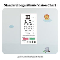 Visual Acuity Test Card Clear Print Visual Acuity Card Snellen Eye Chart for Optometrists, Nurses, School Screenings, Medical Facility, Home Use