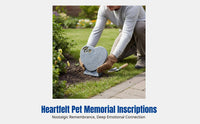 Resin Pet Memorial Stone, Heart-Shaped Animal Tombstone, Custom Outdoor Garden Decor
