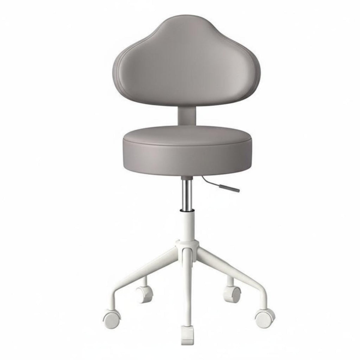 360-Degree rotate Adjustable Caster Stool with supportrest Rolling Casters Wheeled Work Stool with supportrest Padded Seat Task Chair Low support supporting for Beauticians, Salon Workers, medical facility, Studio, Office, scientific workspace
