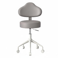 360-Degree rotate Adjustable Caster Stool with supportrest Rolling Casters Wheeled Work Stool with supportrest Padded Seat Task Chair Low support supporting for Beauticians, Salon Workers, medical facility, Studio, Office, scientific workspace
