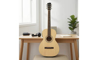Glossy Acoustic Guitar with EQ 38-Inch Folk Acoustic Guitar Six-String Musical Instruments Player-Friendly for Accompaniment