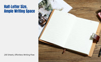 Code Lock Notebook, PU Leather, Vintage Literary Design, 2025 Edition, Suitable for Men, Women, Students
