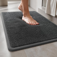 Diatomaceous Earth Absorbent Bath Mat Non-Slip Memory Foam or Rubber Backing for Bathroom Entryway