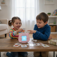 Bilingual Flashcard Reader with Screen Interactive Talking Flash Cards Reader Rechargeable Sensory Learning Kit Pocket-Sized for Preschoolers, Toddlers, Travel
