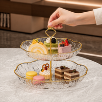 2 Layer Cupcake Stand, Premium Stackable Buffet Risers, Round Food Risers for Dessert Serving, Detachable Serving Stand