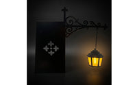 Wrought Iron Bookshelf Lamp Black Bookshelf Light Moody Academia Mini Lantern Lamp for Book Lovers, Collectors, Reading Corner, Halloween