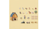 Wooden Farm Toy Fine Motor Shape Sorter Educational Toy House with Wooden Blocks for Daycare