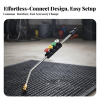 Quick Connect High Pressure Washer Spray Lance Multi-Angle Cleaning Pressure Washer Extension Wand Long-Lasting Stainless Steel