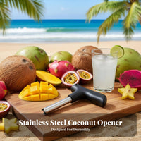 Coconut Opener Easy to Use Coconut Opener Tool Straw Hole Puncher Food-Grade Safe for Health Aficionados, Restaurants, Parties