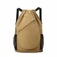 Easy to Carry Badminton Drawstring Backpack Lightweight Tennis Racket Backpack Long-Lasting Tennis Racket Bag Adjustable Straps for Trainees