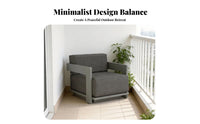 4-Piece Sofa and Armchair Set Waterresistant Outdoor Furniture sunlight resistant Patio Seating for Families, Homeowners, Balcony, Backyard, by the pool