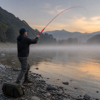Portable Soft Tail Raft Fishing Rod for Shore Casting