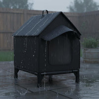 Weatherproof Cat House Hanging Loop Raised Floor Cat House Compact for Cats