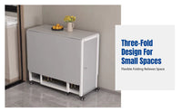 Foldable Dining Table, Modern Minimalist, Space-Saving, Movable, Small Apartment Table & Stool