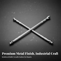 Labor Saving Universal Cross Socket Wrench Extended Length 4 Way Cross Wrench Heavy Duty for Roadside Emergency