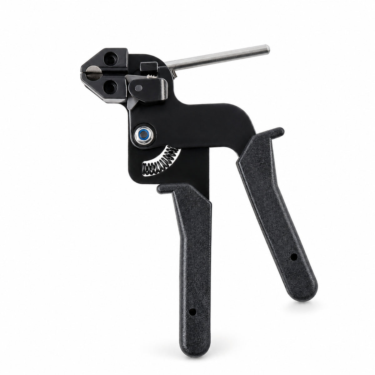 Stainless Steel Cable Tie Tool Ergonomic Metal Zip Tie Tensioner with Cutter Metal Strap Fastening Tool for Electricians
