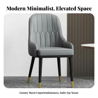Modern Design Channel-Tufted Side Chair Light Luxury Feel Dining Seat Ergonomic Backrest Household Furniture Armless for Business Owners, Interior Designers, Restaurant, Kitchen, Living Room, Office