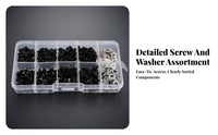 Screw Organizer Box 180-Piece RC Car Screw Kit Hardware Storage Box Assorted for Hobby Workbench