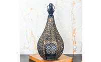 Warm Ambient Radiance Moroccan Design Candle Lantern Hanging or Freestanding Moroccan Design Hollow Lantern Hollow Metal Candlestick for Tabletop, Living Room, Wedding, Restaurant