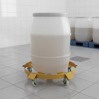 Drum Dolly with Caster Wheels Industrial Steel Drum Dolly Close-to-the-Ground Non Tipping for Factory