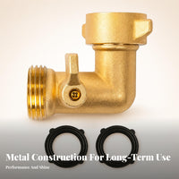 Adjustable Water Regulation Regulator 90 Degree Garden Hose Elbow L-Shaped Brass Hose Elbow Connector