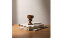 Marble Candlestick Marbled Stone Candle Holder Polished Candlestick with Pedestal for Decorators, Simplifiers, Tabletop, Shelf Styling, Console Table