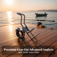 Stainless Steel Boat Rod Holder Clamp on Fishing Rod Holder Boating Accessory 360° Rotation Sturdy Duty
