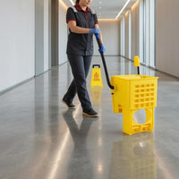 Plastic and Metal Hand-Press Mop Wringer Head Lever Handle Mop Wringer Head Rectangular Cage Cleaning Equipment Ventilated