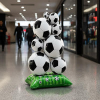 Standing Design Global Soccer Tournament Soccer Display Large Size Soccer Balloon Stand for Shop Entrance