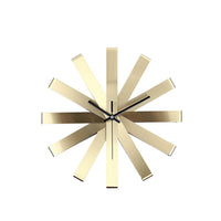 Rayed Design Wall Clock Nordic-Style Sunray Wall Clock Sculptural Timepiece for Living Room, Office, Entryway