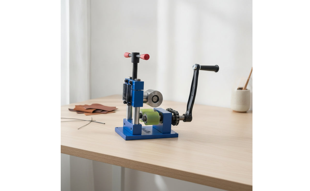 Benchtop Band and Bracelet Bending Machine Compact Hand Crank Bracelet Bender Metal Jewelry Bender with Rollers Versatile for Jewelers, Hobbyists, Makers, Workshops, Studios