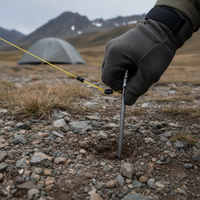 5mm TC4 Titanium Alloy Tent Stakes for Outdoor Camping, Lightweight and Rustproof